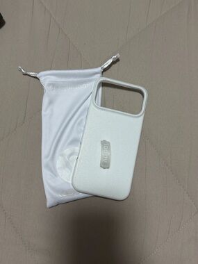 Loopy Case White Glitter Phone Case with Branded Pouch